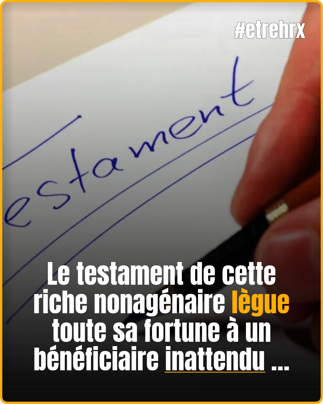 « Comme si on n’existait plus » : le testament d’une riche