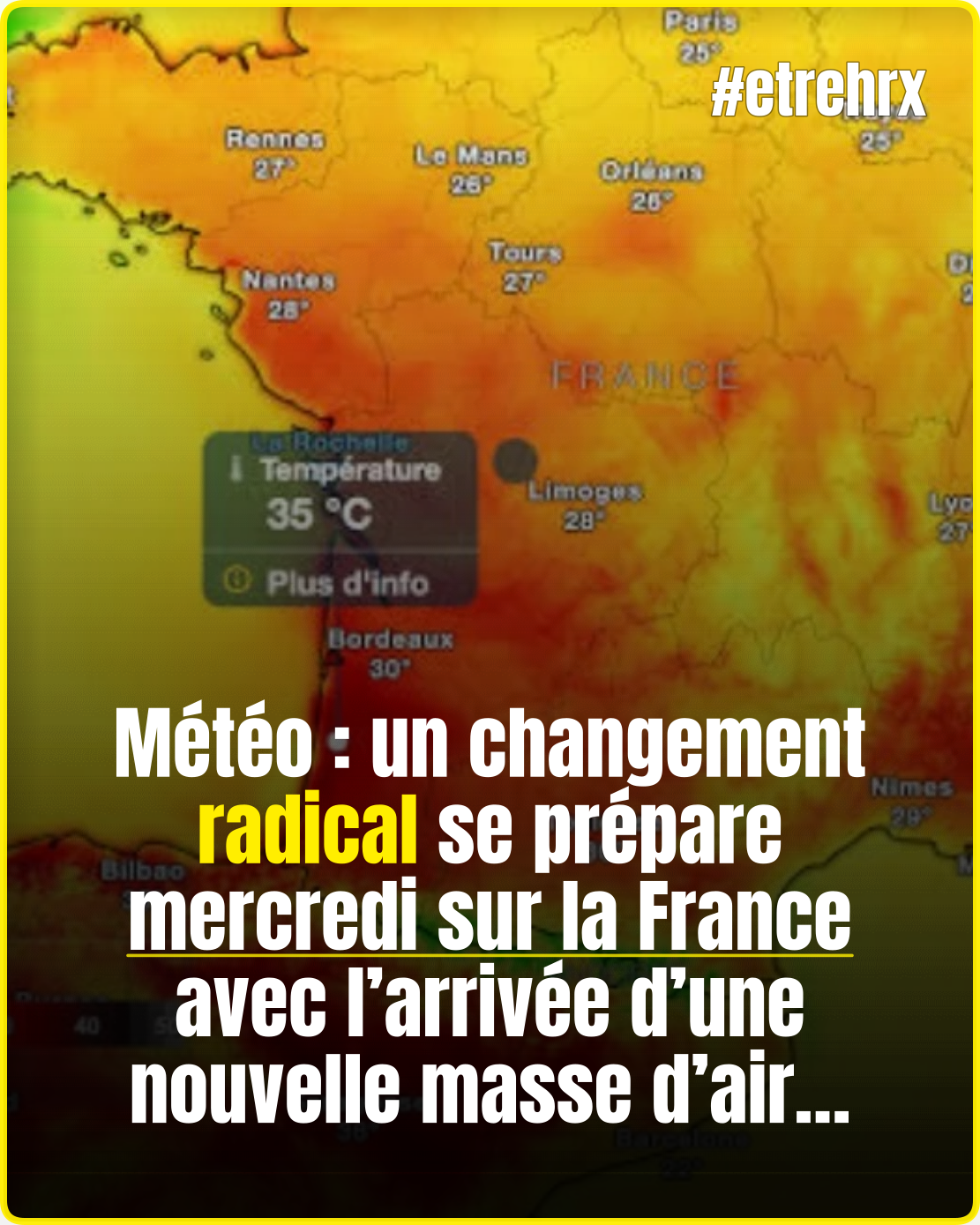 Météo : revirement de situation mercredi avec l’arrivée d’une masse d’air inattendue