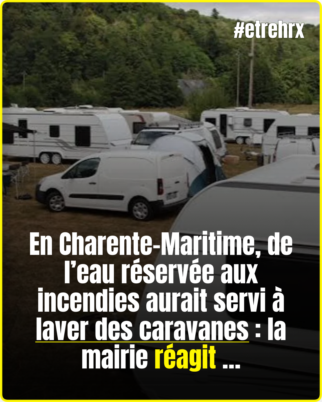 Dans une petite ville de Charente-Maritime, les gens du voyage lavent leurs