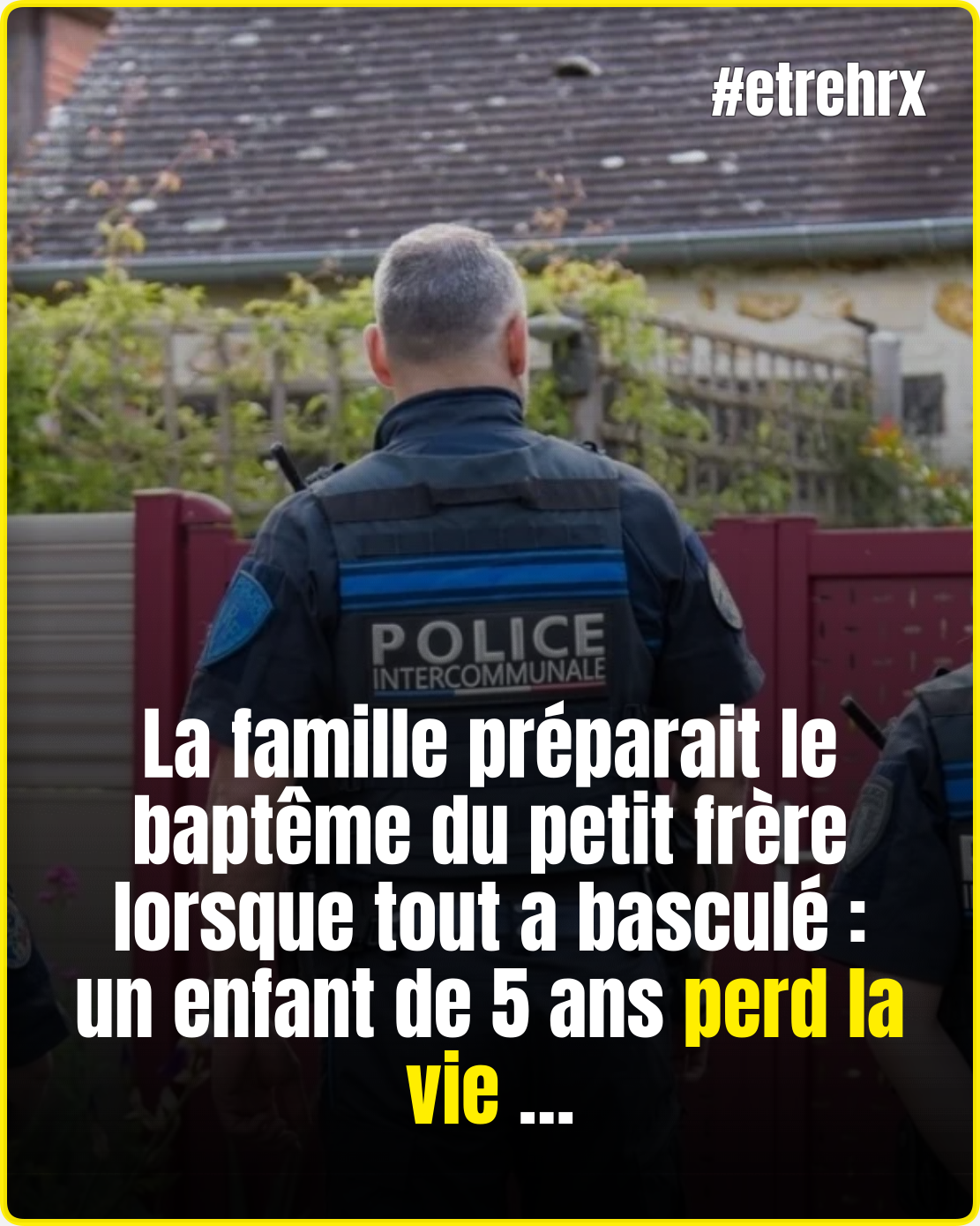 Un enfant de 5 ans perd la vie sous un lourd portail