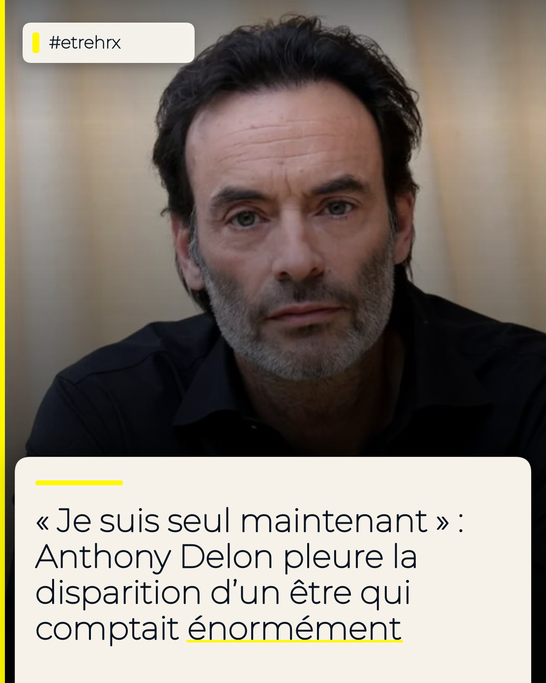 Anthony Delon en deuil : à Douchy, il pleure la disparition de