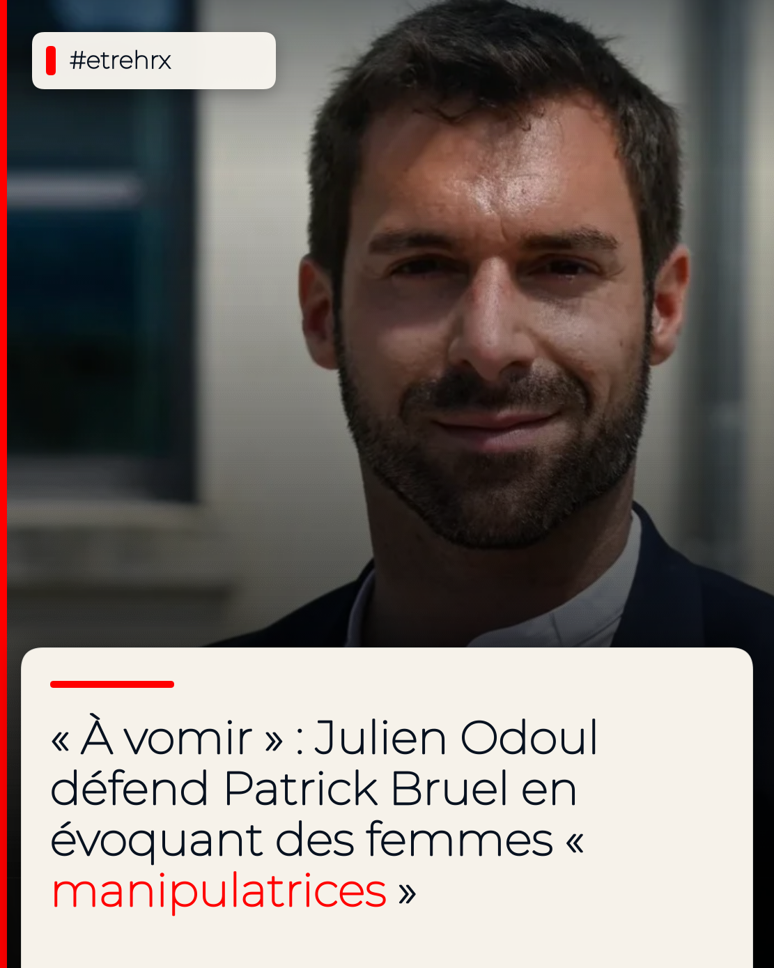 Affaire Patrick Bruel : Julien Odoul prend la défense du chanteur et
