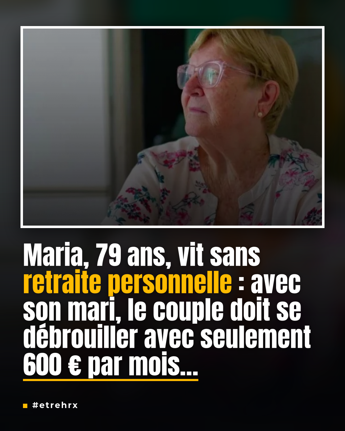 Maria, 79 ans, retraitée : « Je n’ai pas de retraite ici, on a la pension de mon mari qui s’élève à environ 600 euros par mois »