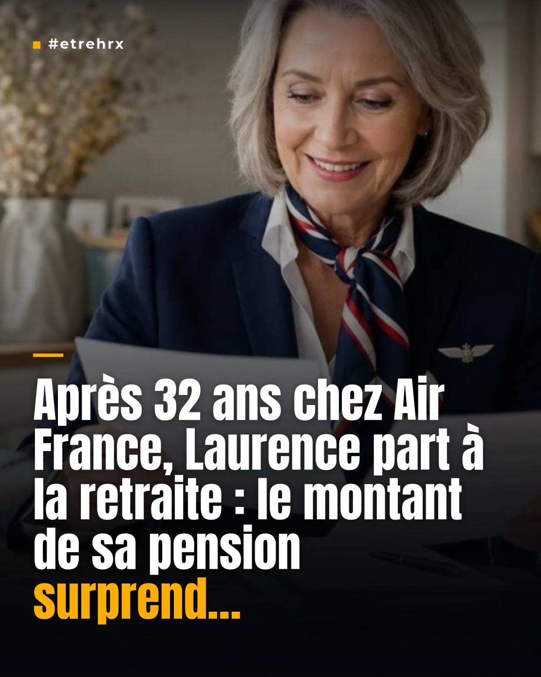 Laurence, 62 ans, hôtesse de l&rsquo;air Air France pendant 32 ans, part à la retraite et dévoile le montant de sa pension