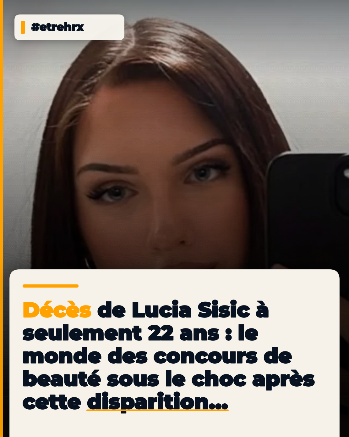 Décès à seulement 22 ans de Lucia Sisic, actuelle Miss Autriche