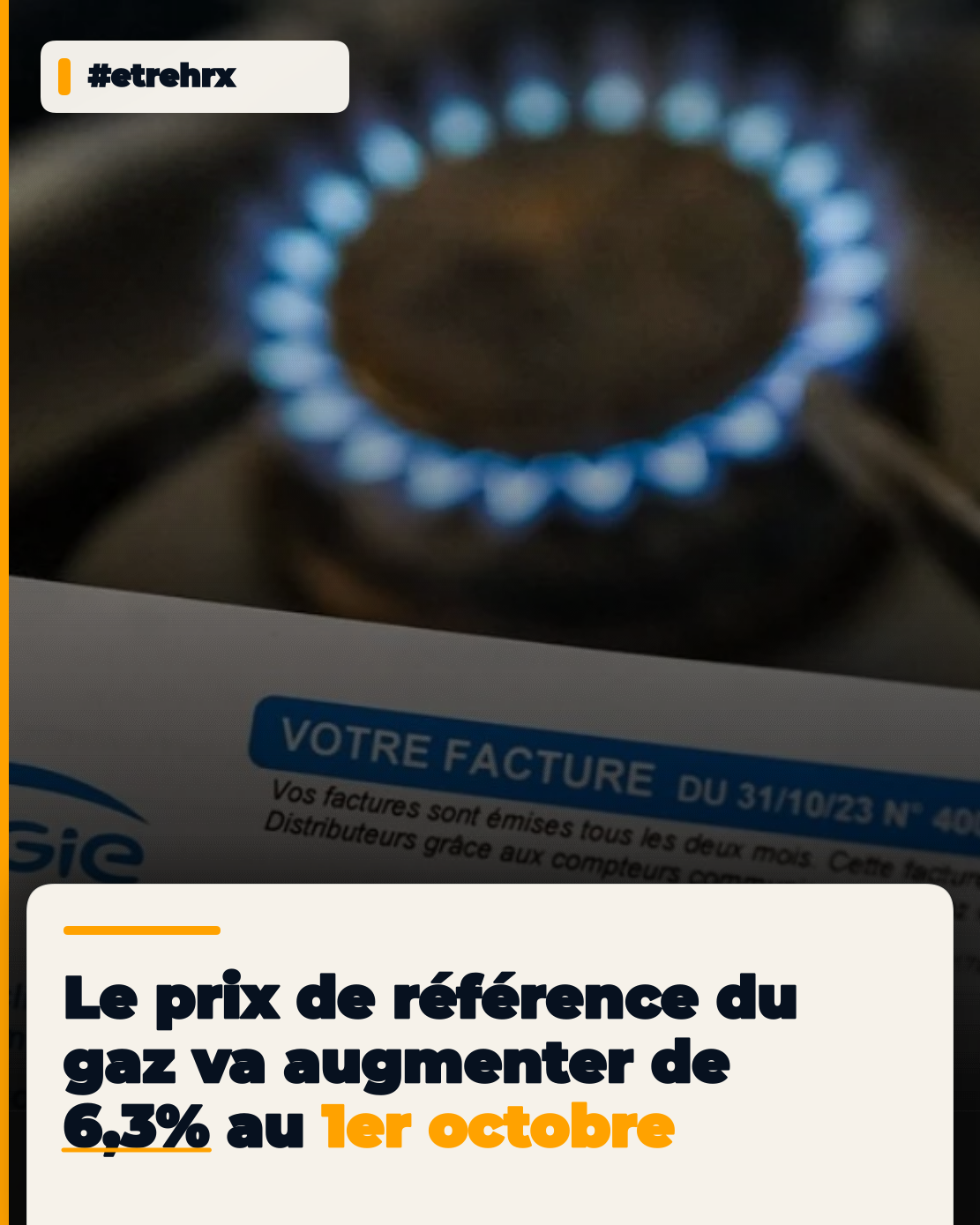 Le prix de référence du gaz va augmenter de 6,3% au 1er octobre