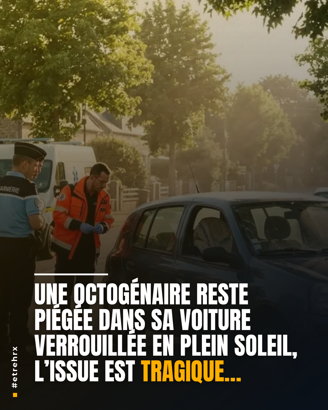 Piégée en plein soleil dans sa voiture verrouillée de l’intérieur, une octogénaire