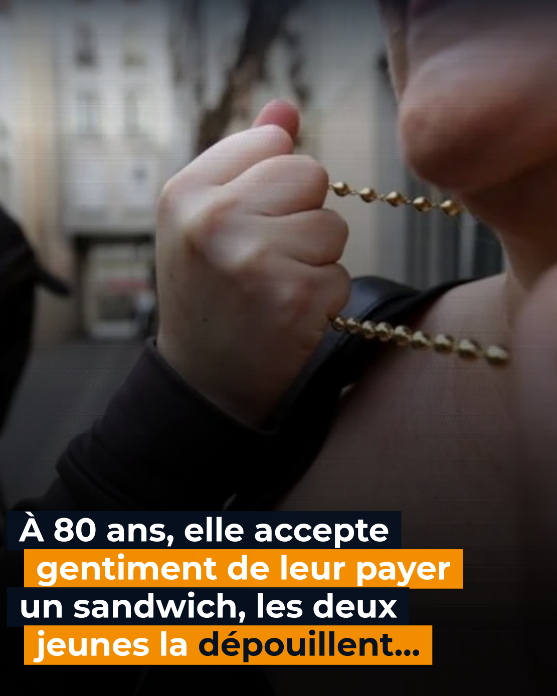 Une femme de 80 ans accepte de leur payer un sandwich :