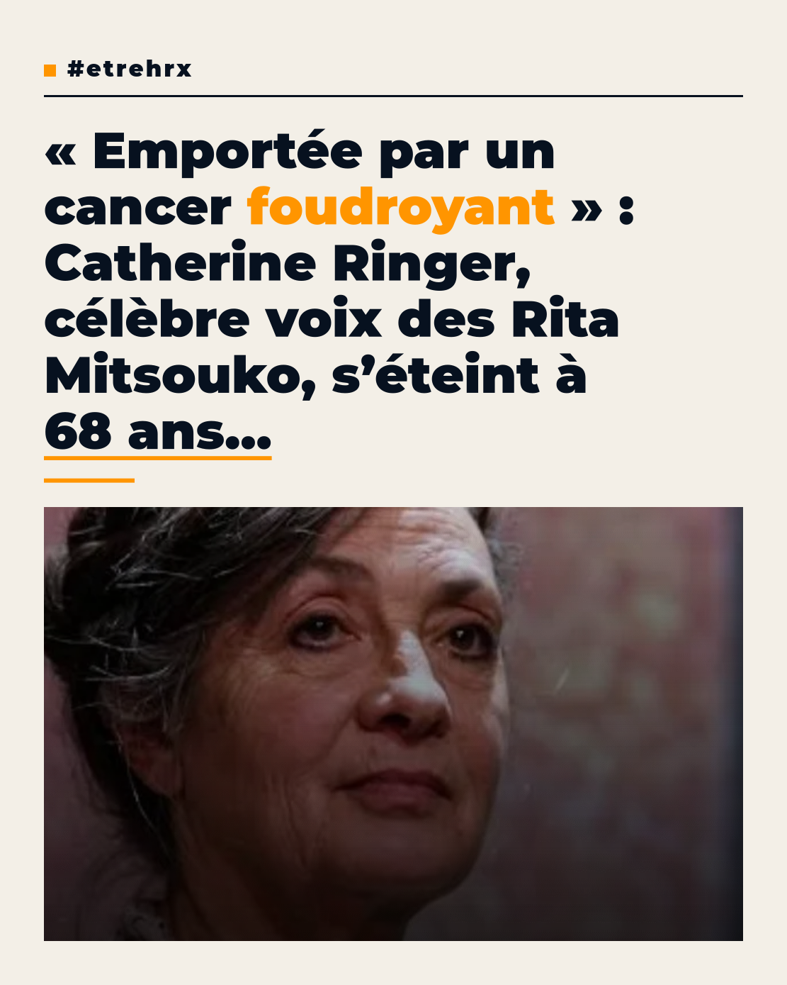 « Emportée par un cancer foudroyant »: Catherine Ringer, célèbre voix des