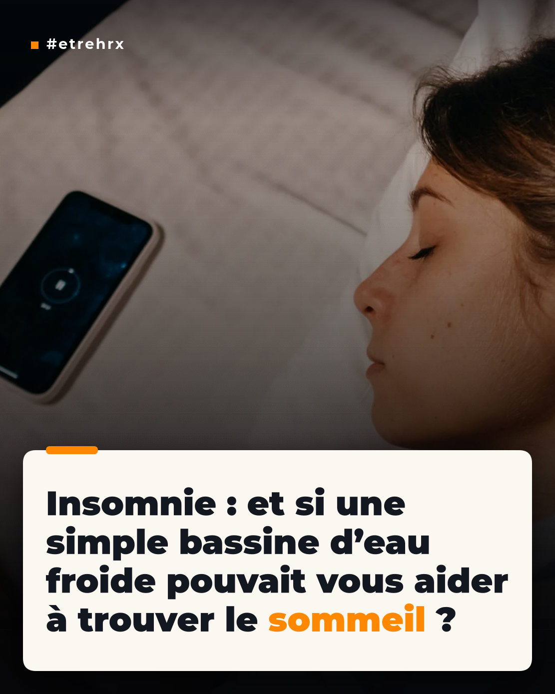 Comment en finir avec l’insomnie grâce à l’eau froide