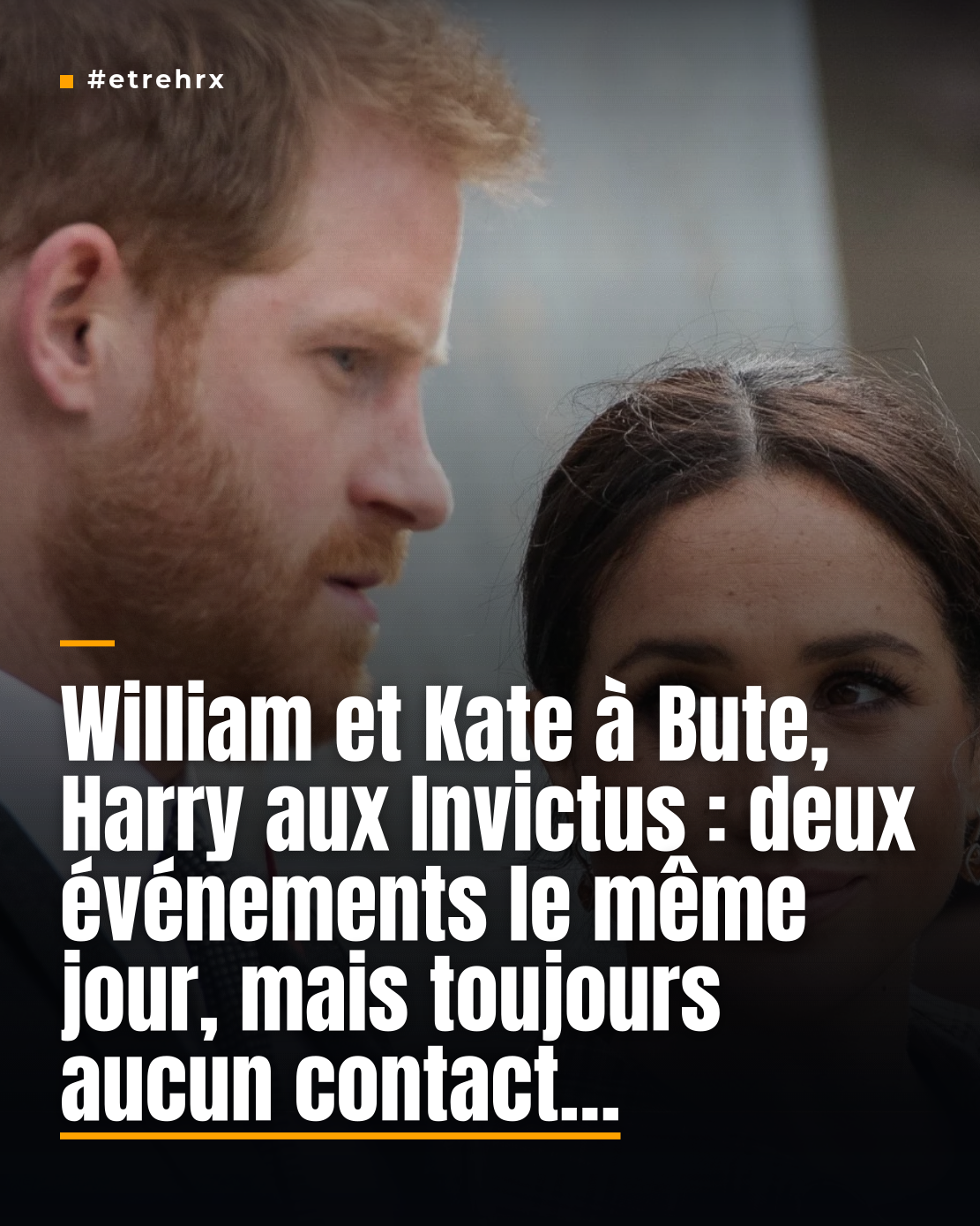 William avec Kate Middleton à Bute, Harry aux Invictus : même jour,