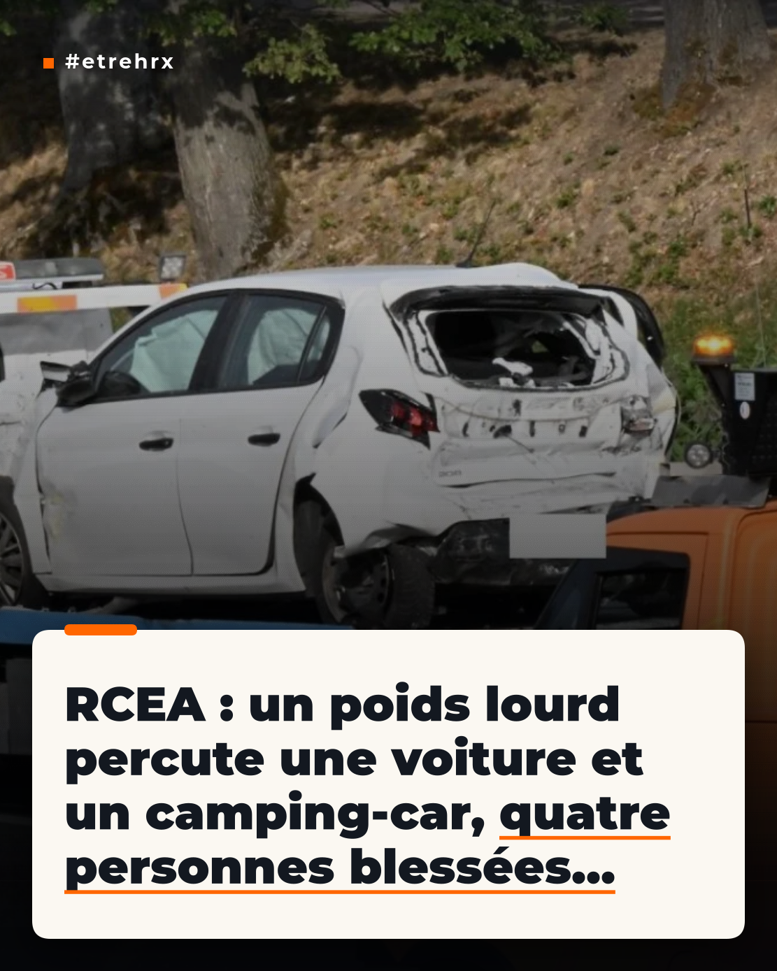 Un poids-lourd percute un voiture et un camping car sur la RCEA…