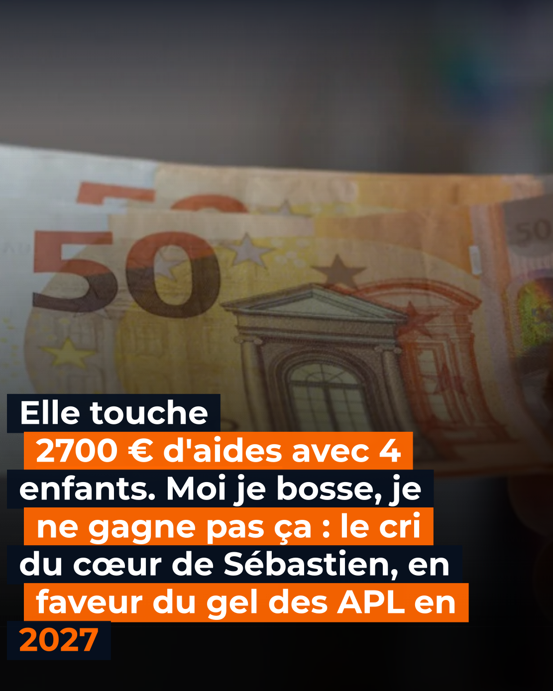 Elle touche 2700 € d’aides avec 4 enfants. Moi je bosse, je