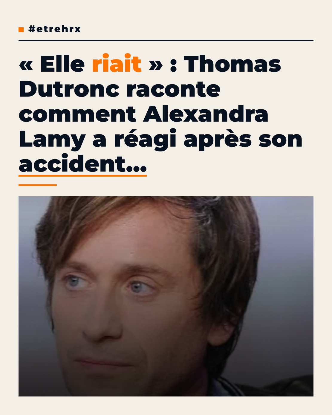 Thomas Dutronc victime d’un accident : ce geste surprenant d’Alexandra Lamy pour