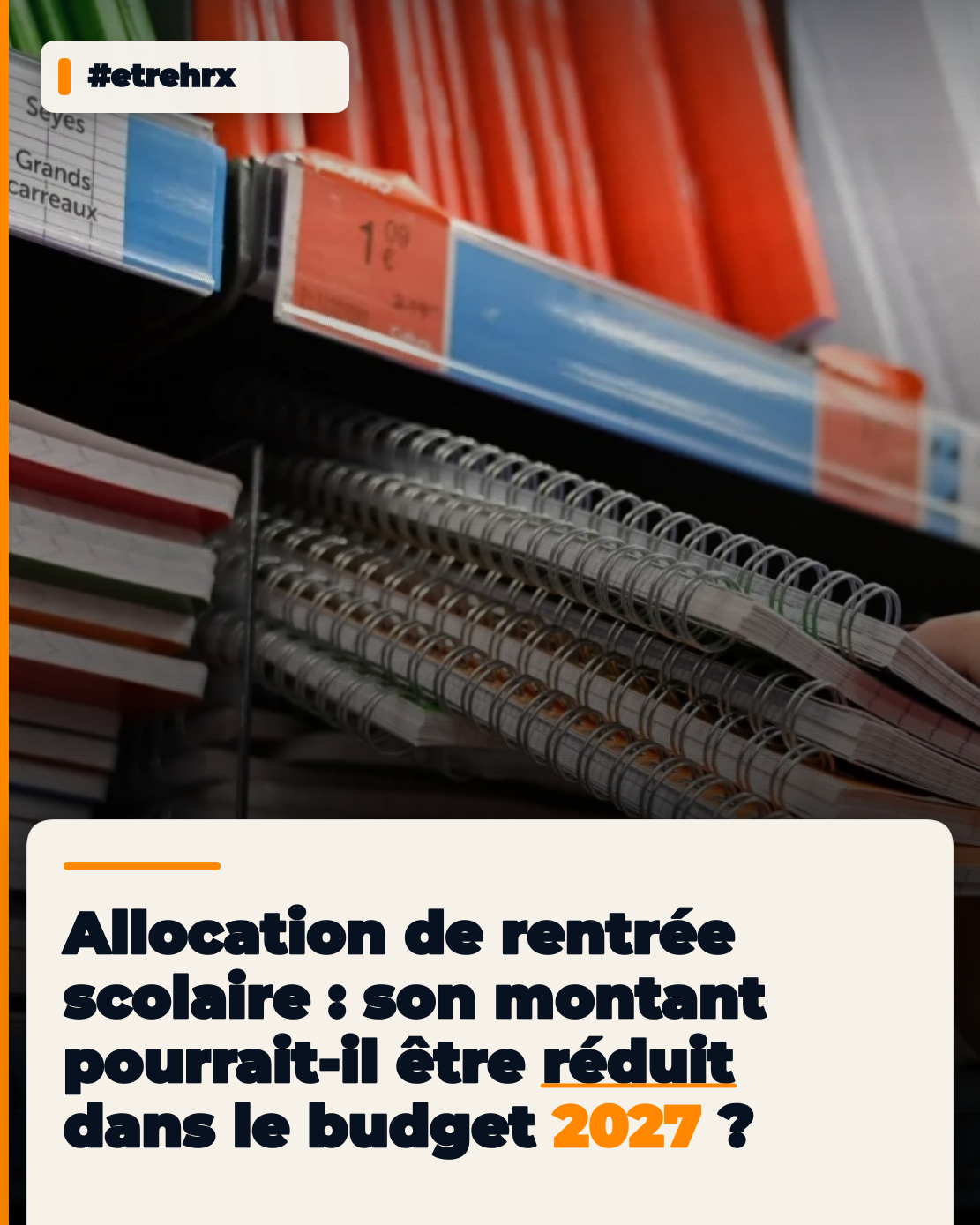 L’allocation de rentrée scolaire rabotée dans le budget 2027 ? Inquiétude pour