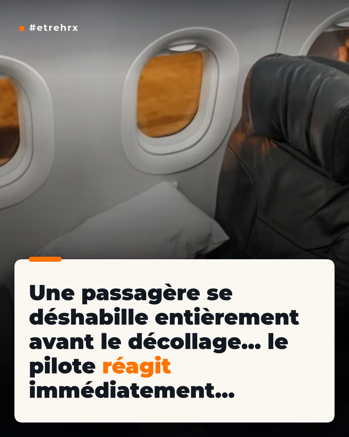 Une femme se déshabille totalement avant le décollage, le pilote prend une