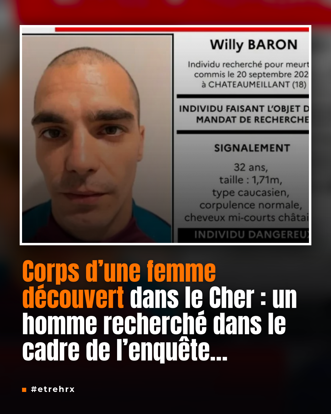 Corps d’une femme découvert dans le Cher : un homme recherché dans