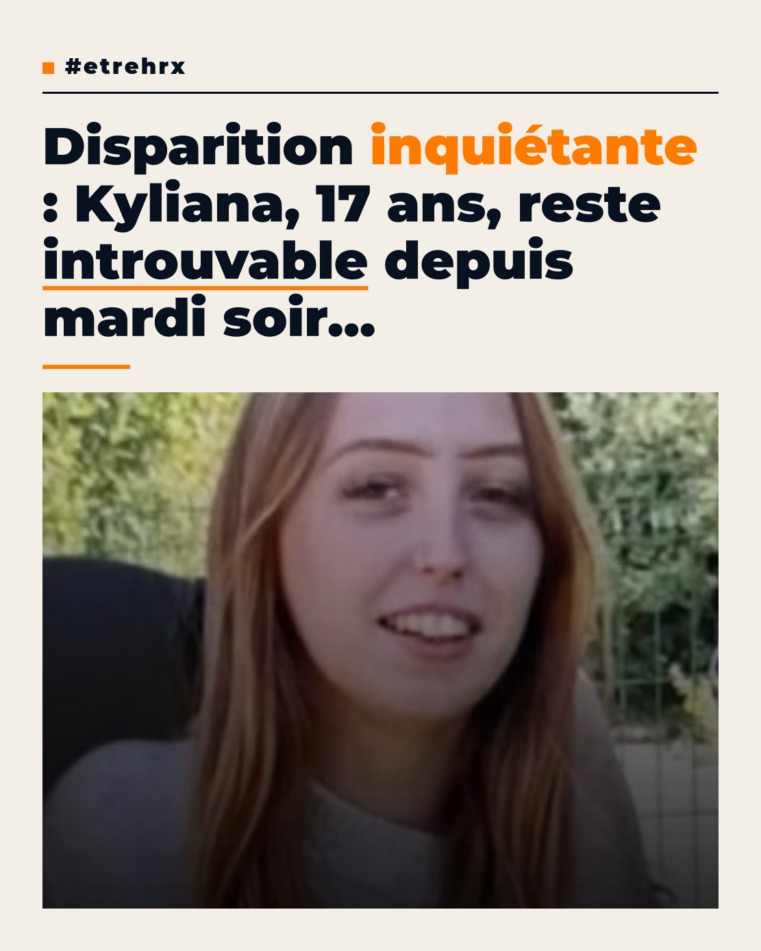 Disparition inquiétante de Kyliana, 17 ans : l’adolescente s’est volatilisée dans la