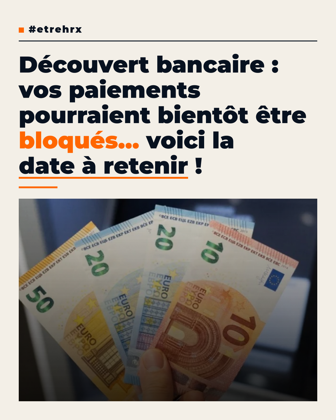 Découvert bancaire : à cette date, vos paiements pourront être bloqués, des