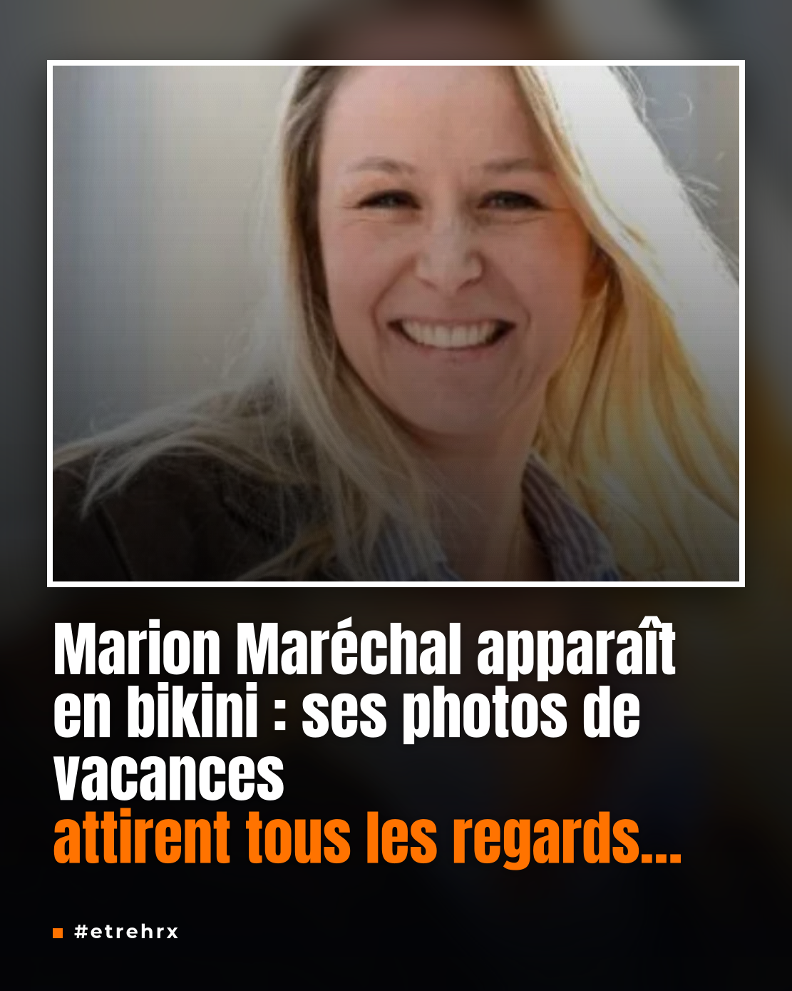 Marion Maréchal (36 ans) ose le bikini : jambes fuselées et ventre