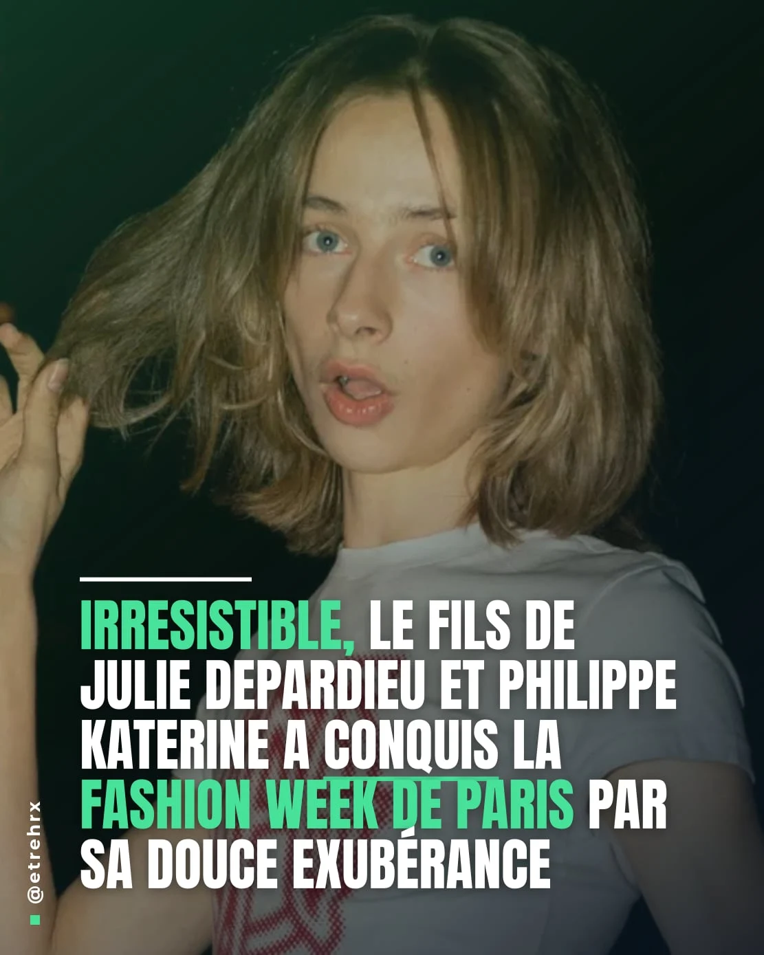 Billy Blanchard : irrésistible, le fils de Julie Depardieu et Philippe Katerine a conquis la Fashion Week de Paris par sa douce exubérance