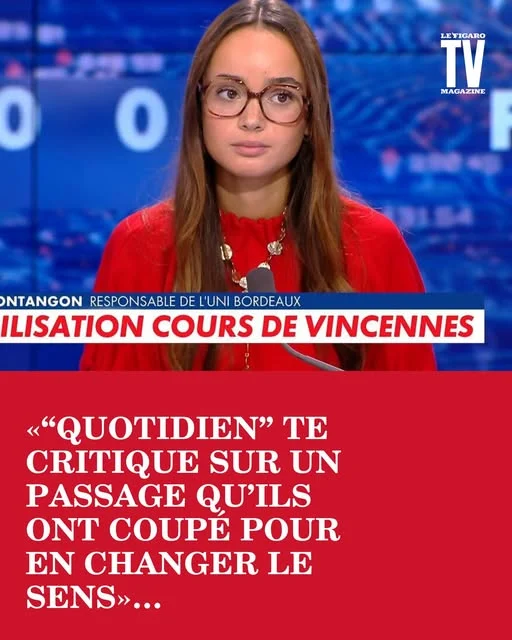 «“Quotidien” te critique sur un passage qu’ils ont coupé pour en changer le sens» : Louise Montangon épingle Yann Barthès👉